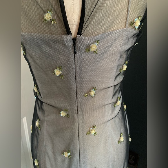 Vintage Sheer Black Gown - Picture 6 of 11